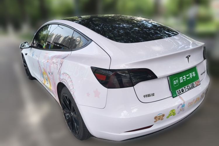 Used Tesla Model 3 2021 Revised Version Standard Range Rear-Wheel Drive Upgraded Edition 3D1 Rear Left 45 Deg