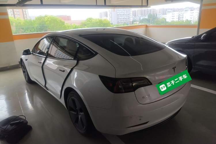 Used Tesla Model 3 2021 Standard Range Rear-Wheel Drive Upgraded Version 3D6 Rear Left 45 Deg