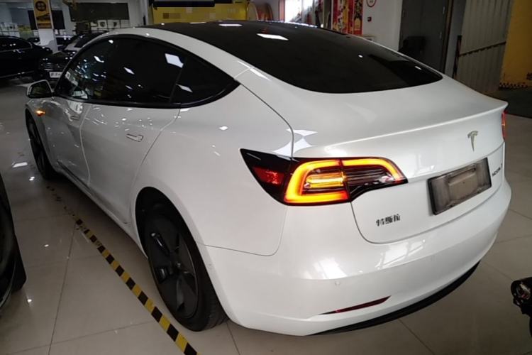 Used Tesla Model 3 2021 Standard Range Rear-Wheel Drive Upgraded Version 3D6 Rear Left 45 Deg