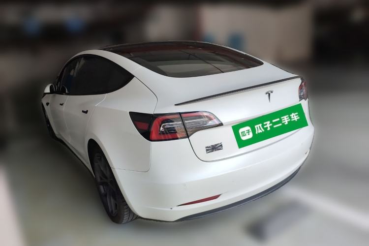 Used Tesla Model 3 2021 Performance High-Performance All-Wheel-Drive Version Rear Left 45 Deg