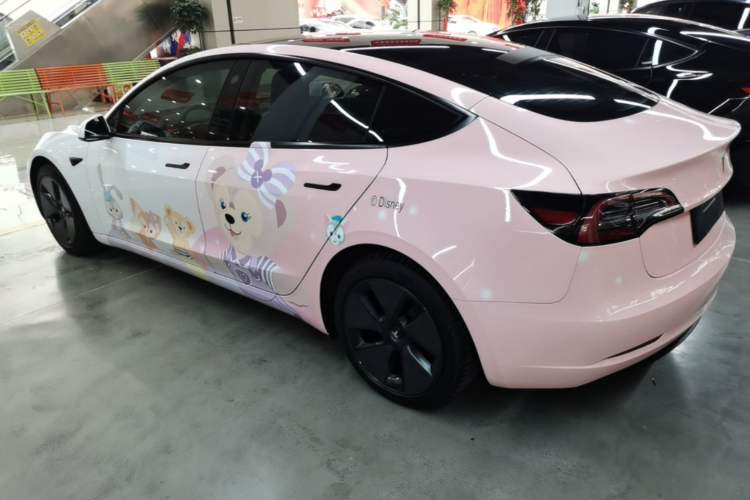 Used Tesla Model 3 2021 Revised Version Standard Range Rear-Wheel Drive Upgraded Edition 3D1 Rear Left 45 Deg