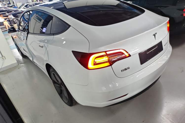 Used Tesla Model 3 2021 Standard Range Rear-Wheel Drive Upgraded Version 3D6 Rear Left 45 Deg