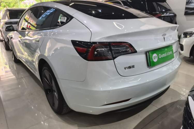 Used Tesla Model 3 2021 Standard Range Rear-Drive Upgraded Version Rear Left 45 Deg