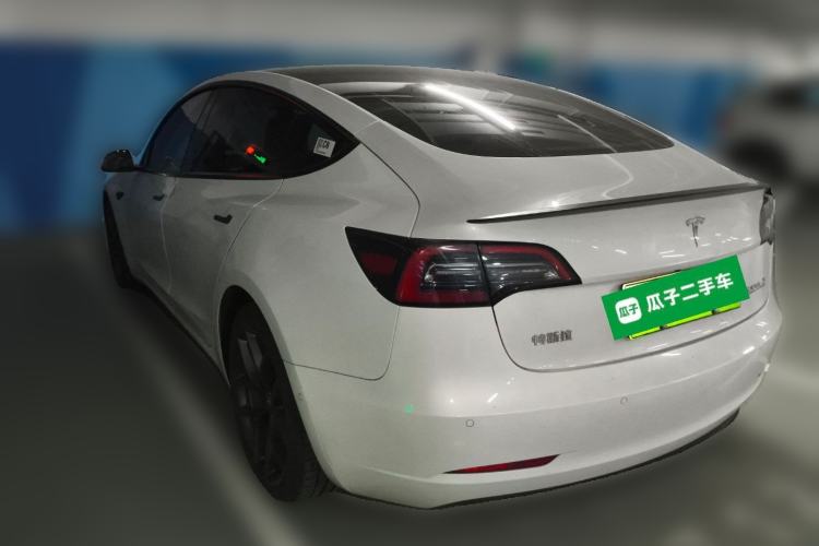 Used Tesla Model 3 2021 Performance High-Performance All-Wheel-Drive Version Rear Left 45 Deg