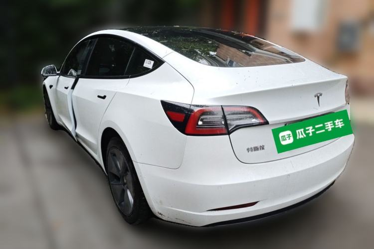 Used Tesla Model 3 2021 Standard Range Rear-Drive Upgraded Version Rear Left 45 Deg
