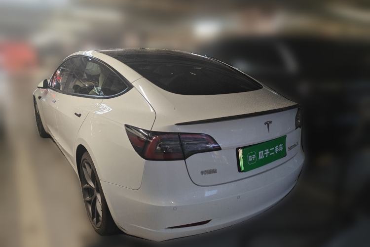 Used Tesla Model 3 2021 Performance High-Performance All-Wheel-Drive Version Rear Left 45 Deg