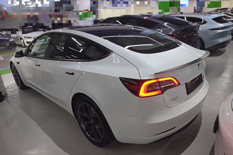 Used Tesla Model 3 2021 Performance High-Performance All-Wheel-Drive Version 3D6 Rear Left 45 Deg