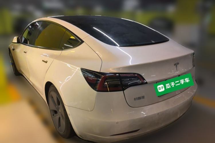 Used Tesla Model 3 2021 Revised Version Standard Range Rear-Wheel Drive Upgraded Edition 3D1 Rear Left 45 Deg