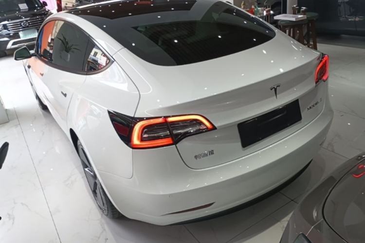 Used Tesla Model 3 2021 Standard Range Rear-Drive Upgraded Version Rear Left 45 Deg
