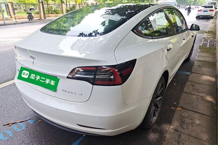 Used Tesla Model 3 2021 Revised Version Standard Range Rear-Wheel Drive Upgraded Edition 3D1 Rear Right 45 Deg