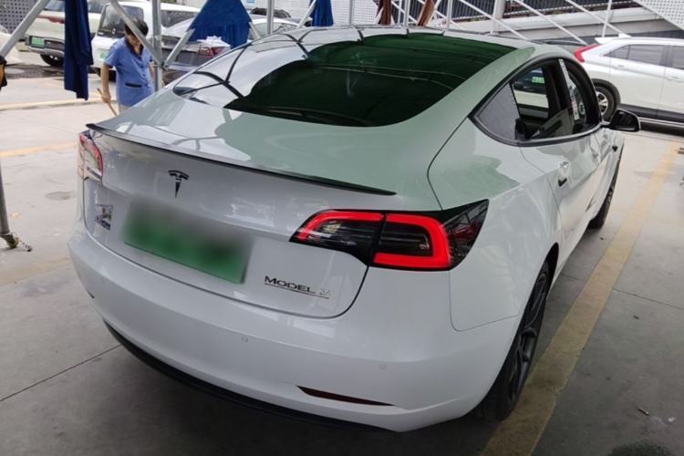 Used Tesla Model 3 2021 Performance High-Performance All-Wheel-Drive Version Rear Right 45 Deg