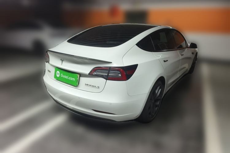 Used Tesla Model 3 2021 Performance High-Performance All-Wheel-Drive Version Rear Right 45 Deg
