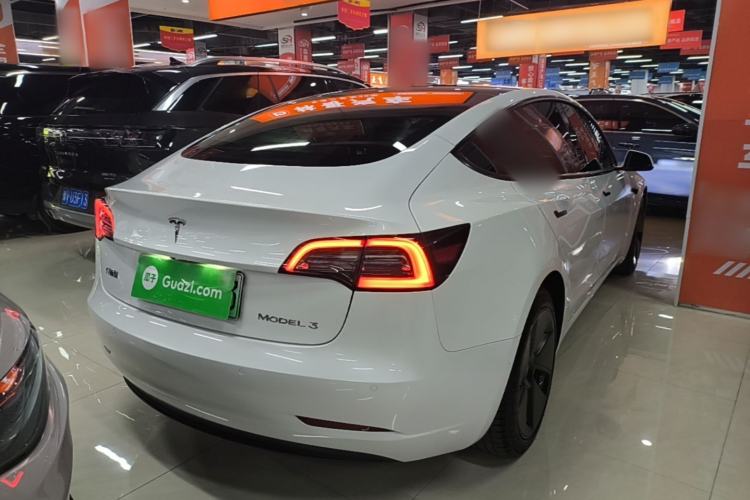 Used Tesla Model 3 2021 Standard Range Rear-Drive Upgraded Version Rear Right 45 Deg