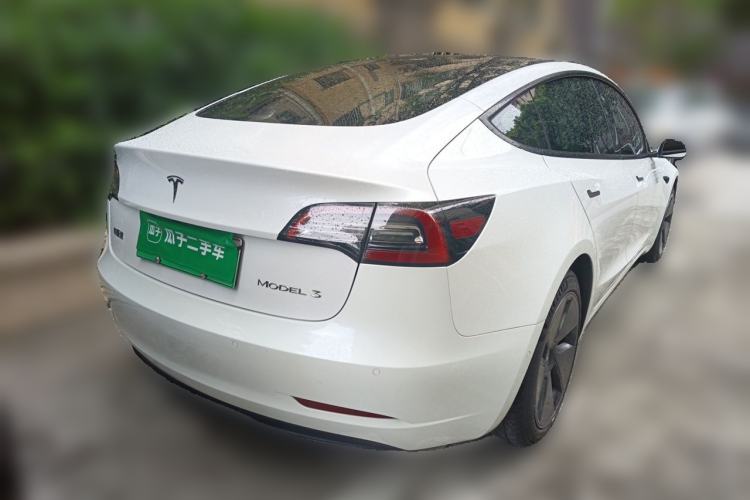 Used Tesla Model 3 2021 Standard Range Rear-Drive Upgraded Version Rear Right 45 Deg