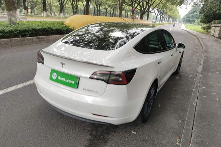 Used Tesla Model 3 2021 Performance High-Performance All-Wheel-Drive Version Rear Right 45 Deg
