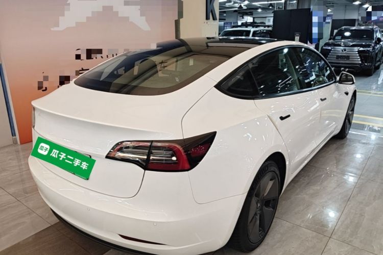 Used Tesla Model 3 2021 Standard Range Rear-Drive Upgraded Version Rear Right 45 Deg