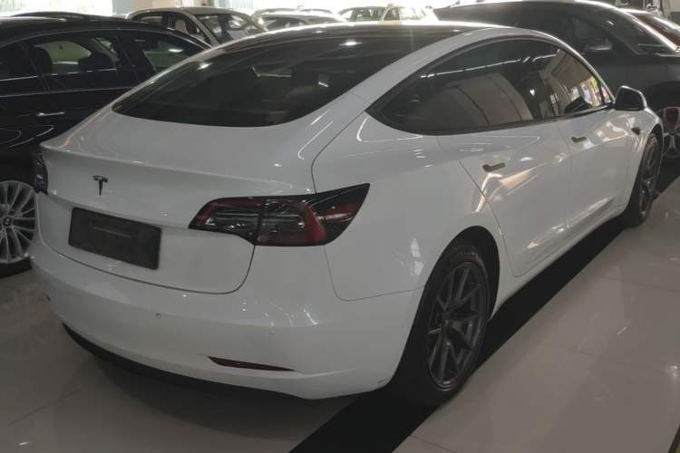 Used Tesla Model 3 2021 Standard Range Rear-Drive Upgraded Version Rear Right 45 Deg