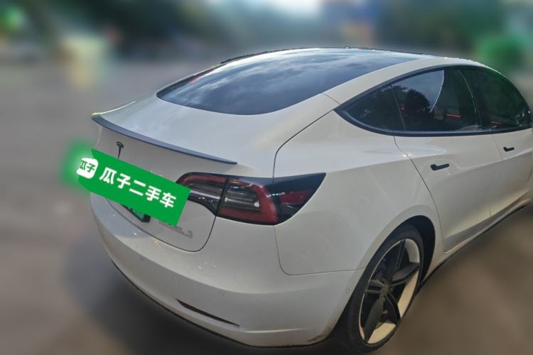 Used Tesla Model 3 2021 Performance High-Performance All-Wheel-Drive Version Rear Right 45 Deg