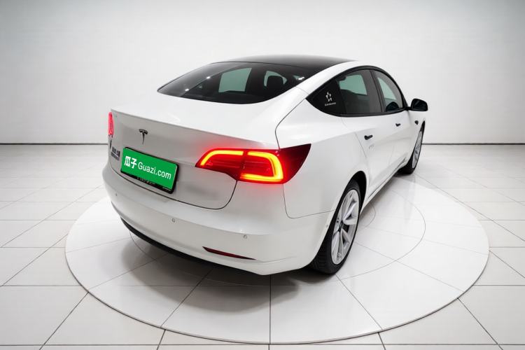 Used Tesla Model 3 2021 Standard Range Rear-Drive Upgraded Version Rear Right 45 Deg