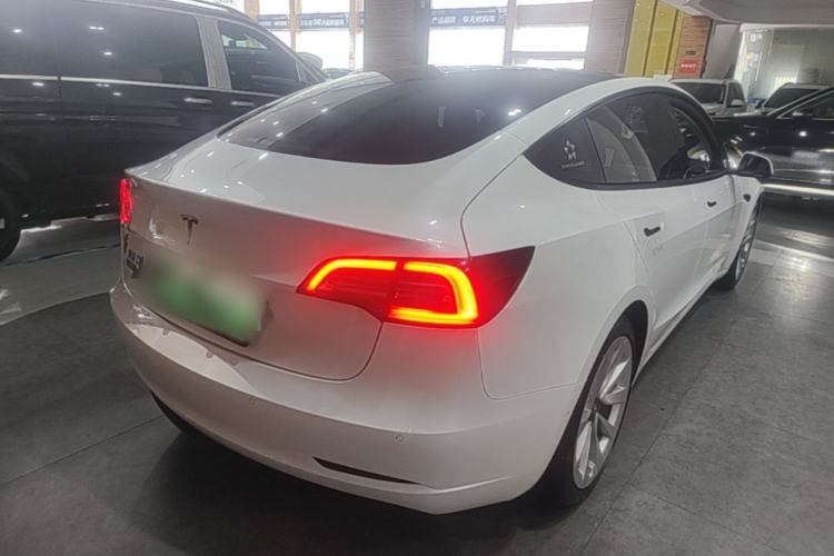 Used Tesla Model 3 2021 Standard Range Rear-Drive Upgraded Version Rear Right 45 Deg