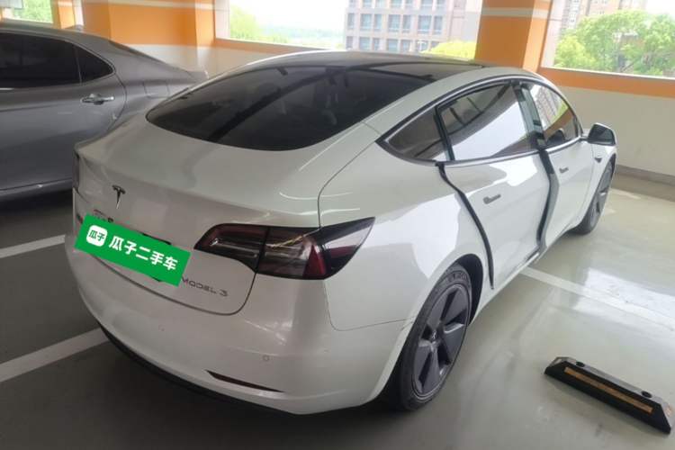 Used Tesla Model 3 2021 Standard Range Rear-Wheel Drive Upgraded Version 3D6 Rear Right 45 Deg