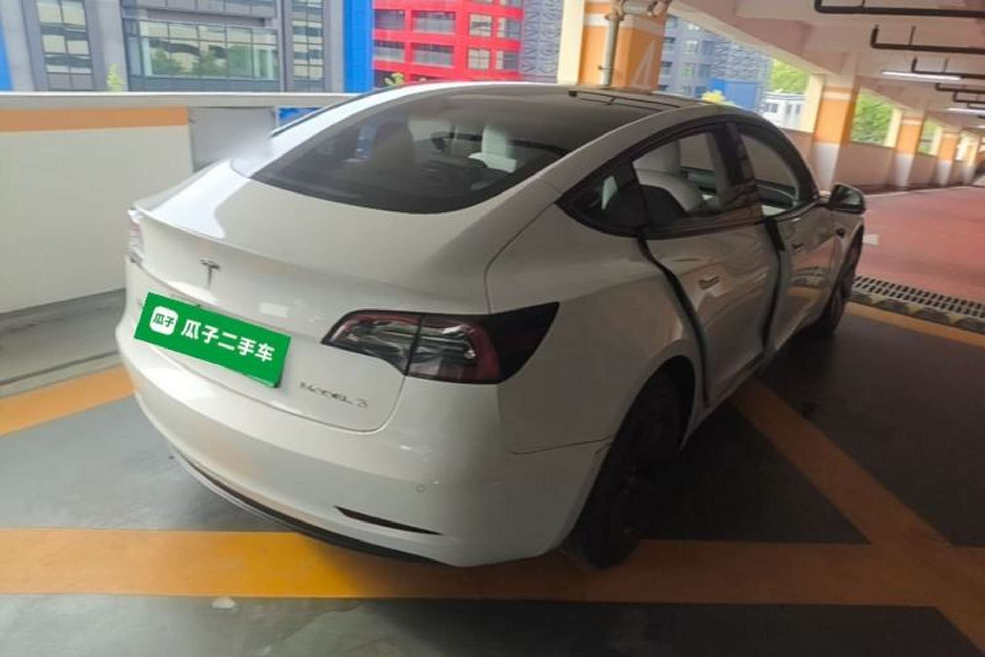 Used Tesla Model 3 2021 Standard Range Rear-Wheel Drive Upgraded Version 3D6 Rear Right 45 Deg