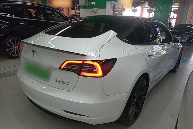Used Tesla Model 3 2021 Performance High-Performance All-Wheel-Drive Version Rear Right 45 Deg
