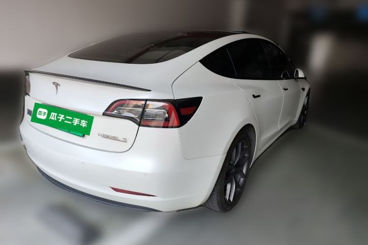 Used Tesla Model 3 2021 Performance High-Performance All-Wheel-Drive Version Rear Right 45 Deg