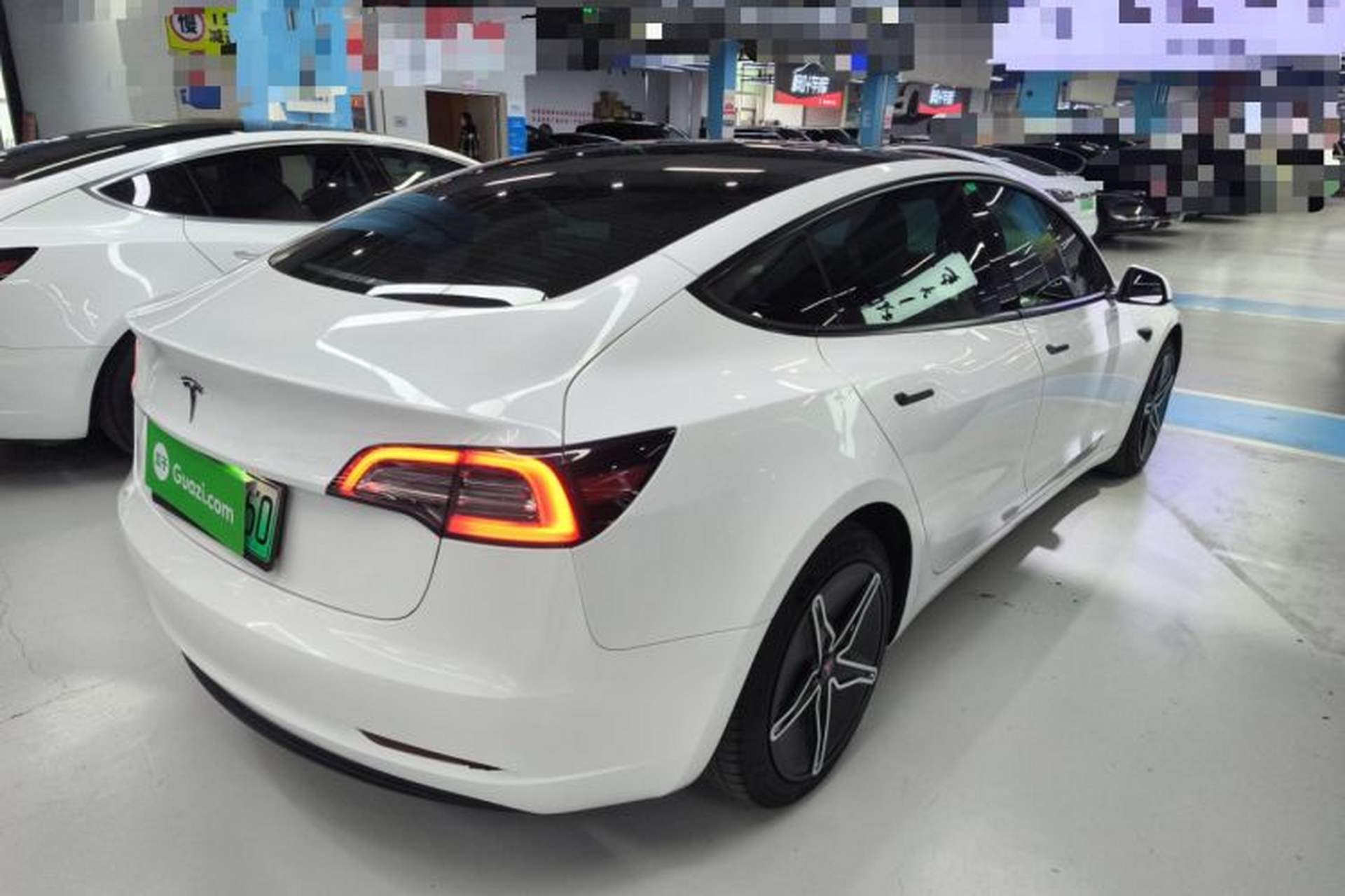 Used Tesla Model 3 2021 Standard Range Rear-Drive Upgraded Version Rear Right 45 Deg