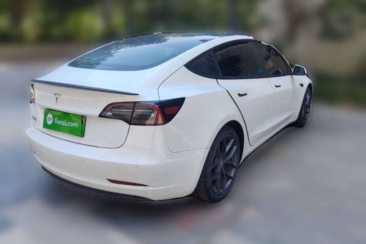 Used Tesla Model 3 2021 Performance High-Performance All-Wheel-Drive Version 3D6 Rear Right 45 Deg
