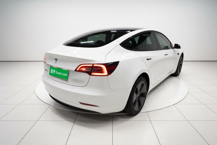 Used Tesla Model 3 2021 Standard Range Rear-Drive Upgraded Version Rear Right 45 Deg
