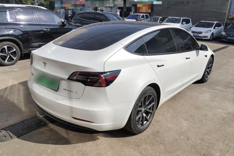 Used Tesla Model 3 2021 Standard Range Rear-Drive Upgraded Version Rear Right 45 Deg