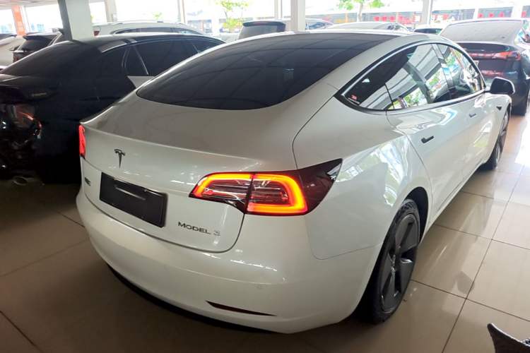 Used Tesla Model 3 2021 Revised Version Standard Range Rear-Wheel Drive Upgraded Edition 3D1 Rear Right 45 Deg