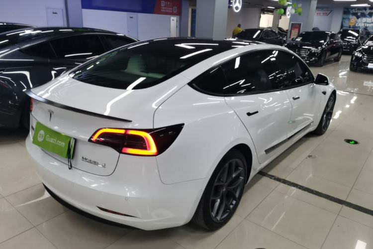 Used Tesla Model 3 2021 Performance High-Performance All-Wheel-Drive Version Rear Right 45 Deg