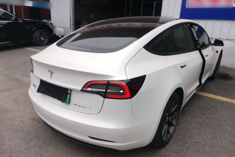 Used Tesla Model 3 2021 Revised Version Standard Range Rear-Wheel Drive Upgraded Edition 3D1 Rear Right 45 Deg