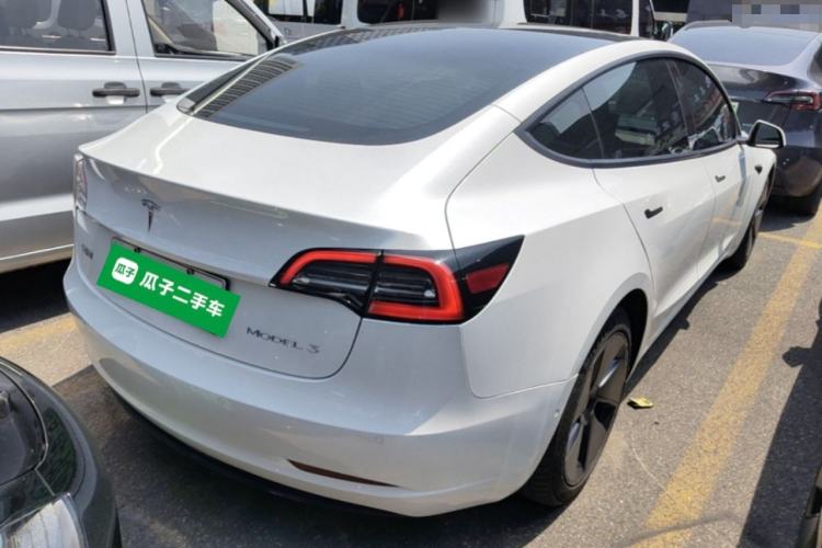 Used Tesla Model 3 2021 Standard Range Rear-Wheel Drive Upgraded Version 3D6 Rear Right 45 Deg