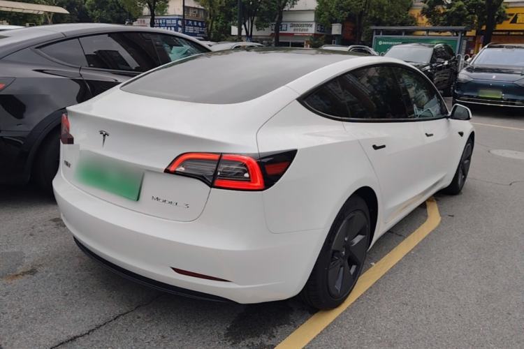 Used Tesla Model 3 2021 Standard Range Rear-Wheel Drive Upgraded Version 3D6 Rear Right 45 Deg