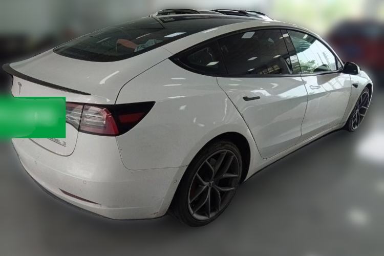 Used Tesla Model 3 2021 Performance High-Performance All-Wheel-Drive Version Rear Right 45 Deg