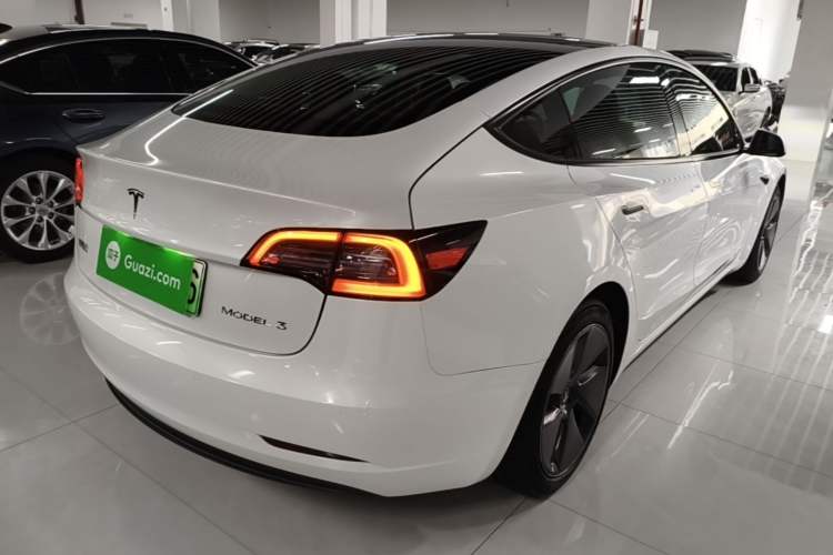 Used Tesla Model 3 2021 Standard Range Rear-Drive Upgraded Version Rear Right 45 Deg