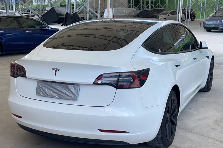 Used Tesla Model 3 2021 Standard Range Rear-Drive Upgraded Version Rear Right 45 Deg