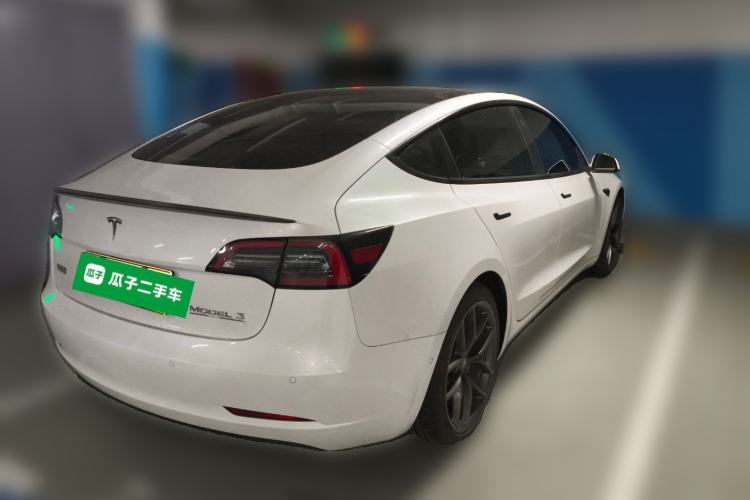 Used Tesla Model 3 2021 Performance High-Performance All-Wheel-Drive Version Rear Right 45 Deg