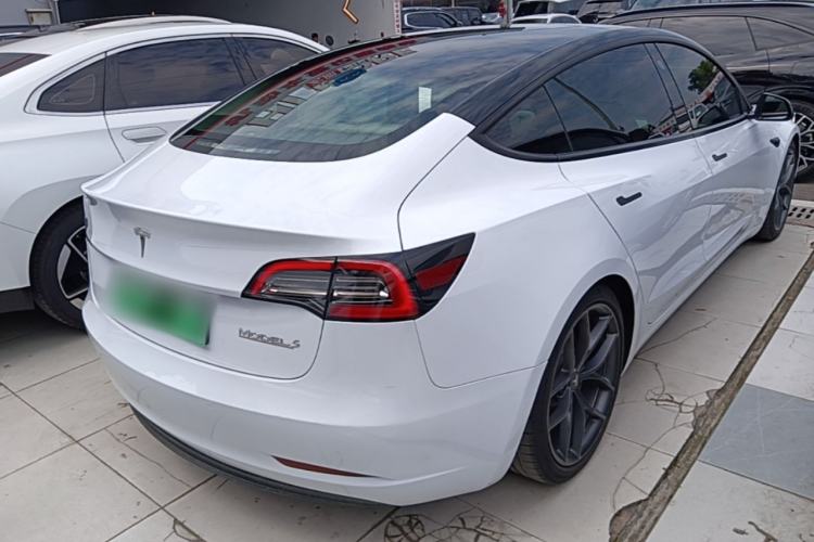 Used Tesla Model 3 2021 Performance High-Performance All-Wheel-Drive Version Rear Right 45 Deg