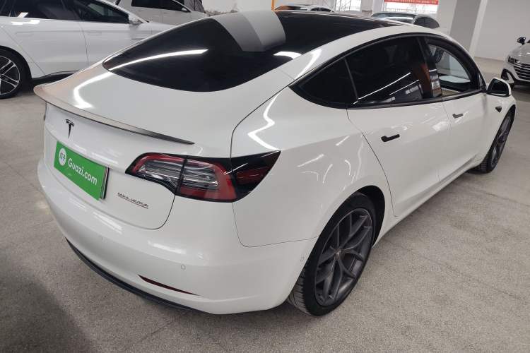 Used Tesla Model 3 2021 Performance High-Performance All-Wheel-Drive Version Rear Right 45 Deg