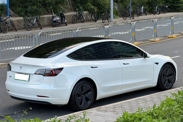 Used Tesla Model 3 2021 Standard Range Rear-Drive Upgraded Version Rear Right 45 Deg