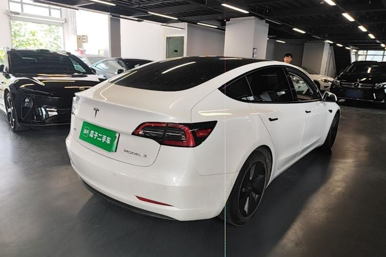 Used Tesla Model 3 2021 Standard Range Rear-Drive Upgraded Version Rear Right 45 Deg
