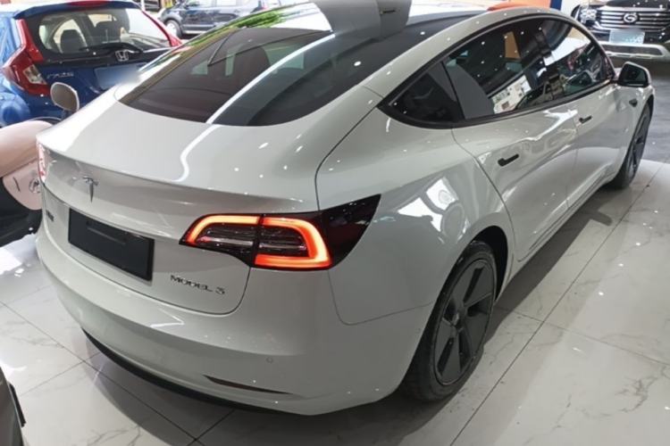 Used Tesla Model 3 2021 Standard Range Rear-Drive Upgraded Version Rear Right 45 Deg