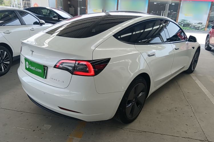 Used Tesla Model 3 2021 Standard Range Rear-Drive Upgraded Version Rear Right 45 Deg