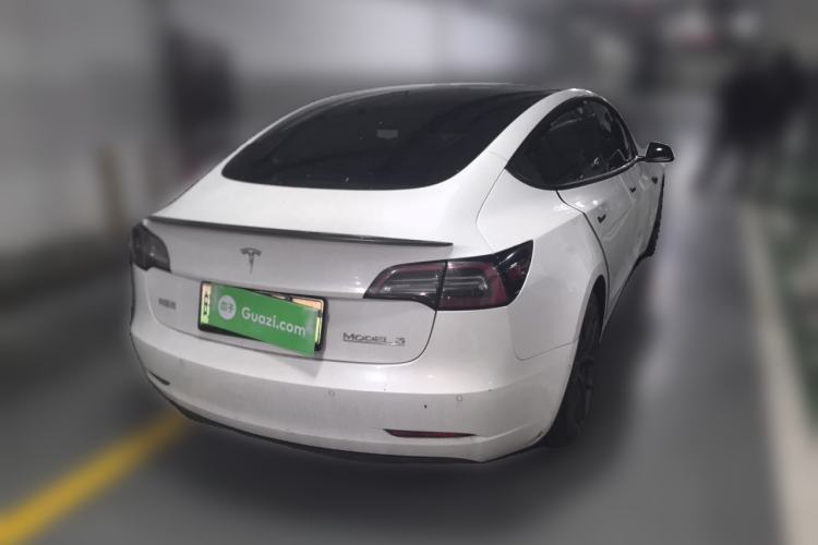 Used Tesla Model 3 2021 Performance High-Performance All-Wheel-Drive Version Rear Right 45 Deg