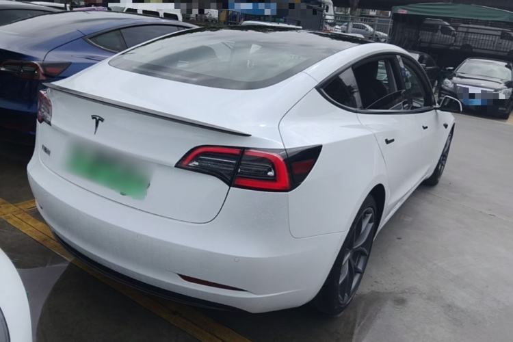 Used Tesla Model 3 2021 Performance High-Performance All-Wheel-Drive Version 3D6 Rear Right 45 Deg