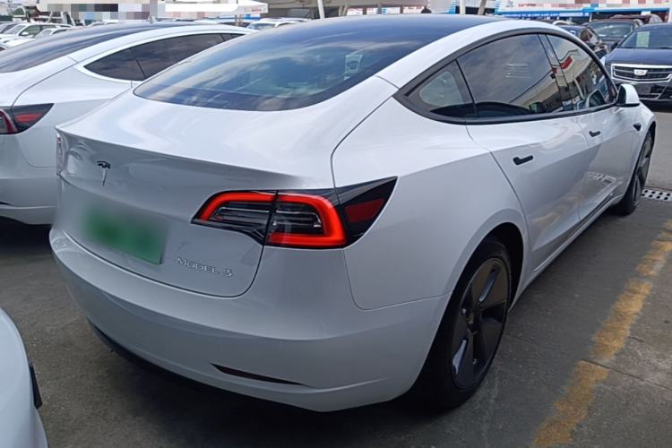 Used Tesla Model 3 2021 Standard Range Rear-Drive Upgraded Version Rear Right 45 Deg